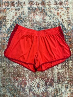 Nike Dri-FIT Running Shorts Coral Red Size Large Athletic Gym Workout Shorts